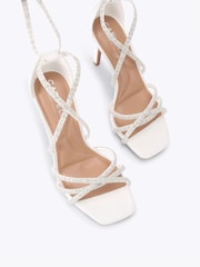 Carvela White Paparazzi Tie Sandals - Image 3 of 5