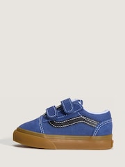 Vans Navy Old Skool Velcro Trainers - Image 2 of 4