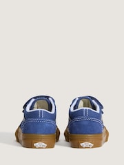 Vans Navy Old Skool Velcro Trainers - Image 3 of 4