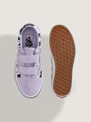 Vans Black/White Old Skool Velcro Trainers - Image 4 of 4