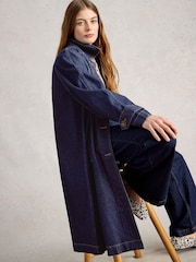 White Stuff Navy Oakleigh Denim Coat - Image 3 of 6