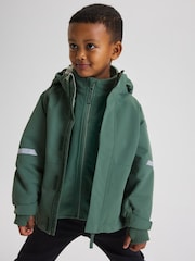 Polarn O. Pyret Green Waterproof Shell Jacket - Image 1 of 7