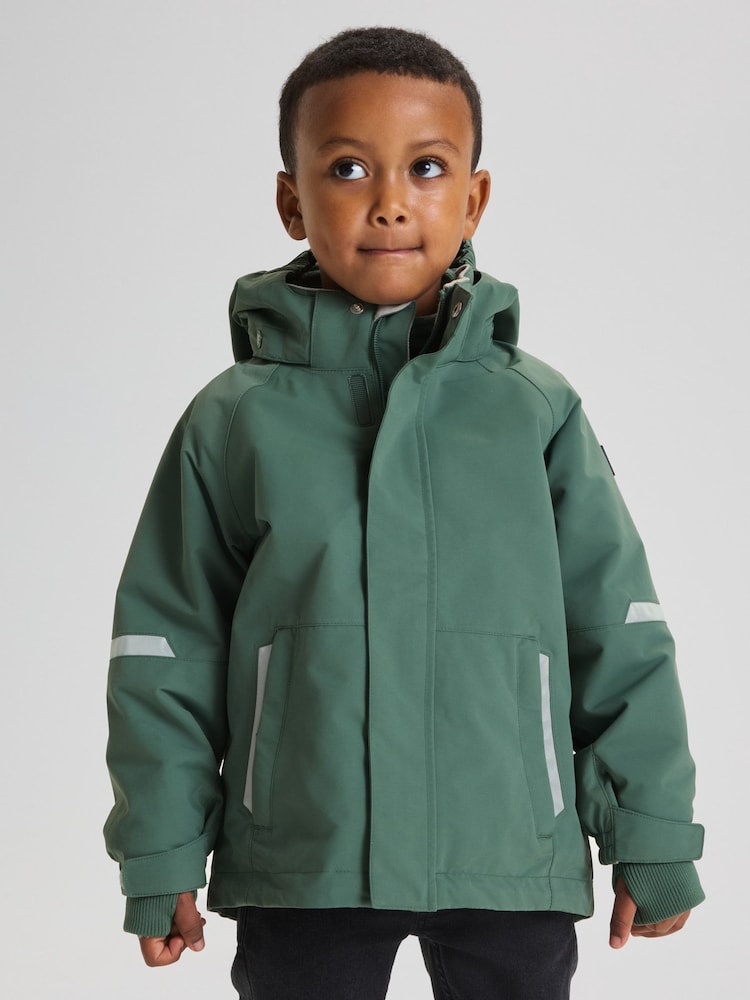 Polarn O. Pyret Green Waterproof Shell Jacket - Image 2 of 7