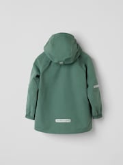 Polarn O. Pyret Green Waterproof Shell Jacket - Image 4 of 7