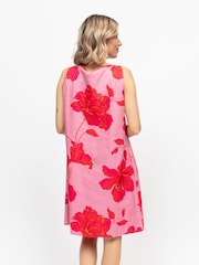 Cyberjammies Pink Nightdress Floral Print Short Sleeve Pyjamas Set - Image 3 of 4