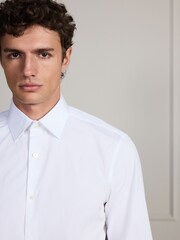 সাদা - নিয়মিত ফিট - Signature Cotton Poplin Formal Shirt - 10এর মধ্যে 5 ছবি