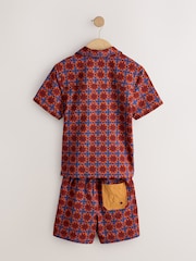 Rust Red Swim Shorts and Shirts Set (3-16yrs) - Image 4 of 5