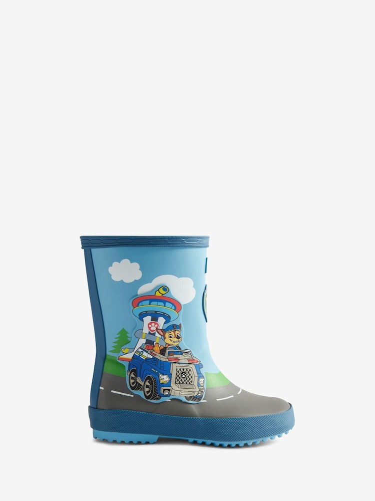 Hunter Blue Kids First Paw Patrol Chase Boots - Image 1 of 5 Hunter Blue Kids First Paw Patrol Chase Boots - Image 1 of 5