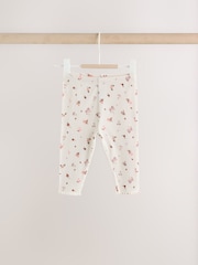 Ecru Floral Peplum Top and Leggings Baby Set (0mths-2yrs) - Image 3 of 10