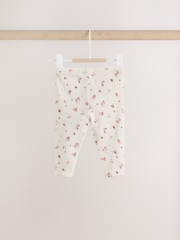 Ecru Floral Peplum Top and Leggings Baby Set (0mths-2yrs) - Image 4 of 10