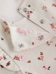Ecru Floral Peplum Top and Leggings Baby Set (0mths-2yrs) - Image 8 of 10