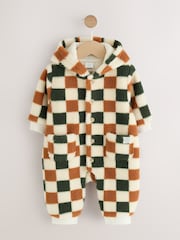 Checkerboard Borg Button Hooded Baby Pramsuit (0mths-2yrs) - Image 5 of 12
