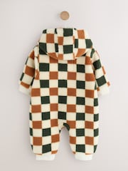 Checkerboard Borg Button Hooded Baby Pramsuit (0mths-2yrs) - Image 6 of 12