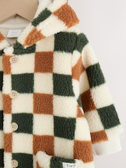 Checkerboard Borg Button Hooded Baby Pramsuit (0mths-2yrs) - Image 7 of 12