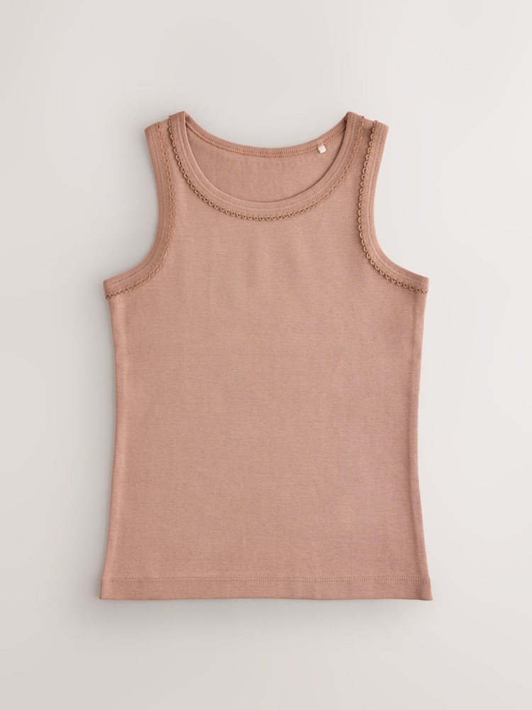 Mocha Brown Vest 3 Pack (1.5-16yrs) - Image 2 of 7