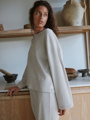 Relaxed Ribbed Cotton Rich Lounge Top - Image 3 of 7