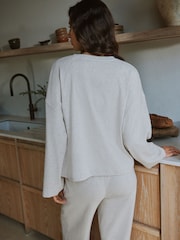Relaxed Ribbed Cotton Rich Lounge Top - Image 5 of 7