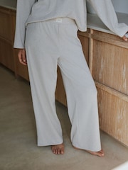 Relaxed Ribbed Cotton Rich Lounge Bottoms - Image 1 of 5