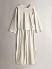Yard Oatmeal Relaxed Ribbed Cotton Rich Lounge Trousers - Image 6 of 10
