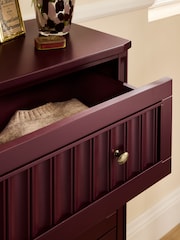 Nina Campbell Burgundy Red Willis Tall Chest of Drawers - Image 3 of 4