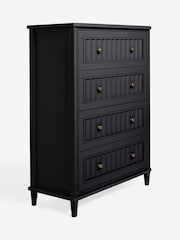 Nina Campbell Black Willis Tall Chest of Drawers - Image 5 of 7