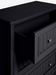 Nina Campbell Black Willis Tall Chest of Drawers - Image 6 of 7
