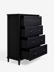Nina Campbell Black Willis Tall Chest of Drawers - Image 7 of 7