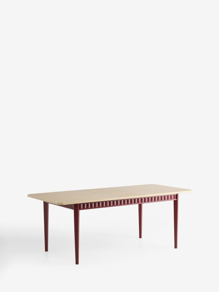 Nina Campbell Burgundy Red Willis Extending 6 to 8 Dining Table - Image 2 of 3