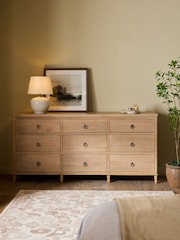 Light Natural Sadie Solid Mango Wood 9 Drawer Chest - Image 1 of 9