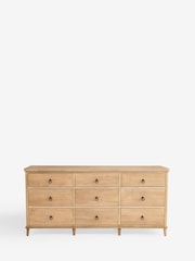 Light Natural Sadie Solid Mango Wood 9 Drawer Chest - Image 5 of 9