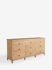 Light Natural Sadie Solid Mango Wood 9 Drawer Chest - Image 6 of 9