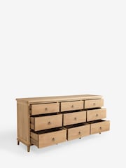 Light Natural Sadie Solid Mango Wood 9 Drawer Chest - Image 7 of 9