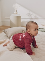 Rojo - My First Christmas Knitted Baby Cardigan (0-18mths) - Imagen 2 de 10