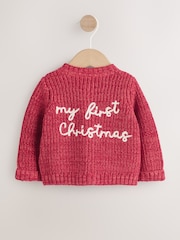 Rojo - My First Christmas Knitted Baby Cardigan (0-18mths) - Imagen 5 de 10
