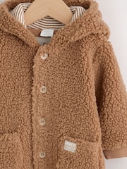 Brown Borg Hooded Baby Pramsuit - Image 4 of 7