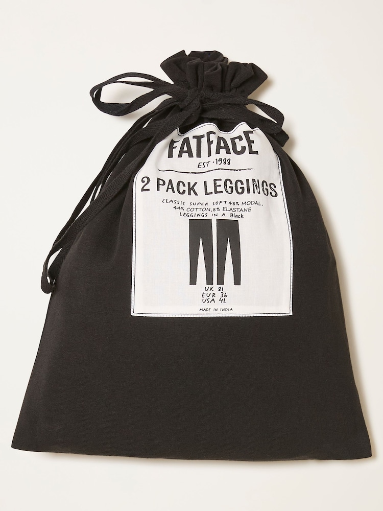 FatFace Meribel Black Black 2 Pack Leggings - Image 6 of 6 FatFace Meribel Black Black 2 Pack Leggings - Image 6 of 6