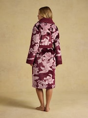 Port & Pink Floral - روب فليس من Joules - Image 2 of 8