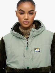 Superdry Green Supersoft Hybrid Half Zip Jacket - Image 2 of 5