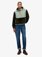 Superdry Green Supersoft Hybrid Half Zip Jacket - Image 3 of 5