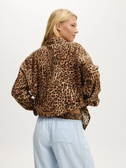 Cotton On Animal Print Flannel Boyfriend Long Sleeve Shirt - Image 2 of 4