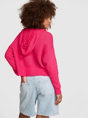 Victoria's Secret Pink Candy Pink Crochet Hoodie - Image 2 of 2