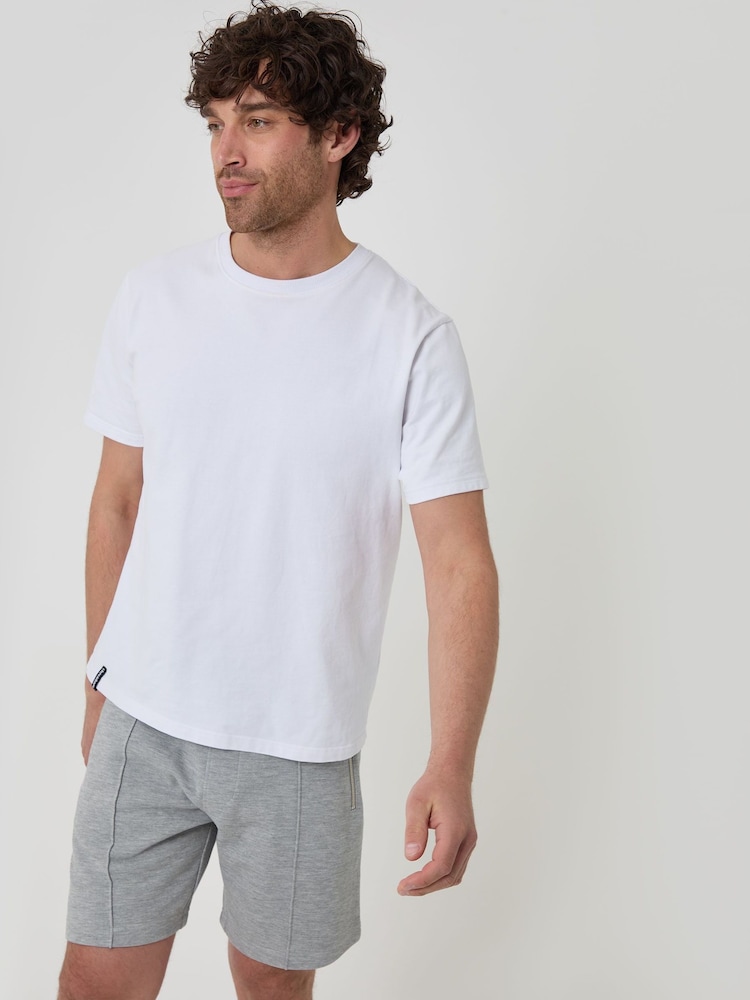 Gris - Threadbare Pique Pleated Sweat Shorts - Imagen 4 de 4