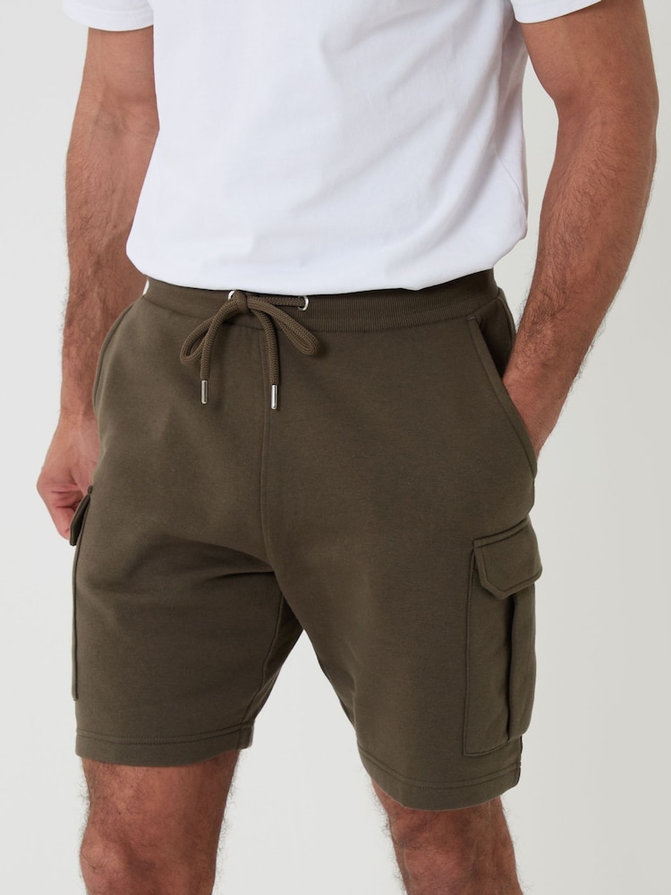 Pantalones cortos de punto estilo cargo de Threadbare - Imagen 4 de 4