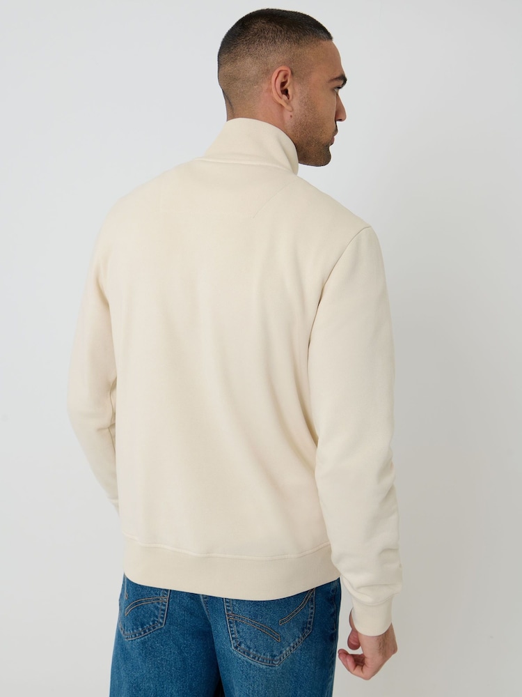 بيج - سويت شيرت بربع سحاب عند الرقبة من Threadbare - Image 2 of 4 بيج - سويت شيرت بربع سحاب عند الرقبة من Threadbare - Image 2 of 4