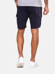 Threadbare Blue Cargo Sweat Shorts - Image 2 of 4