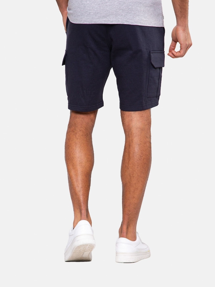 Threadbare Blue Cargo Sweat Shorts - Image 2 of 4