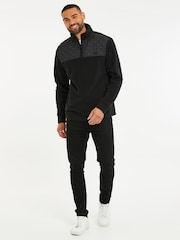 Threadbare Black Onion Quilted Quarter Zip Fleeces 2 Pack - Image 4 of 5