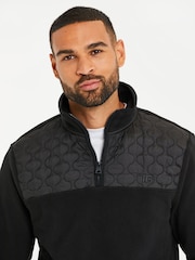 Threadbare Black Onion Quilted Quarter Zip Fleeces 2 Pack - Image 5 of 5