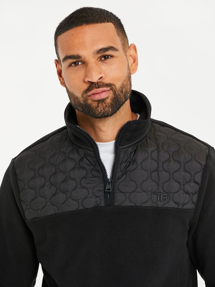 Threadbare Black Onion Quilted Quarter Zip Fleeces 2 Pack - Image 5 of 5