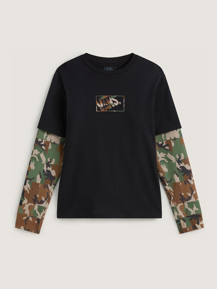 Vans Black Camo Twofer T-Shirt - Image 1 of 2